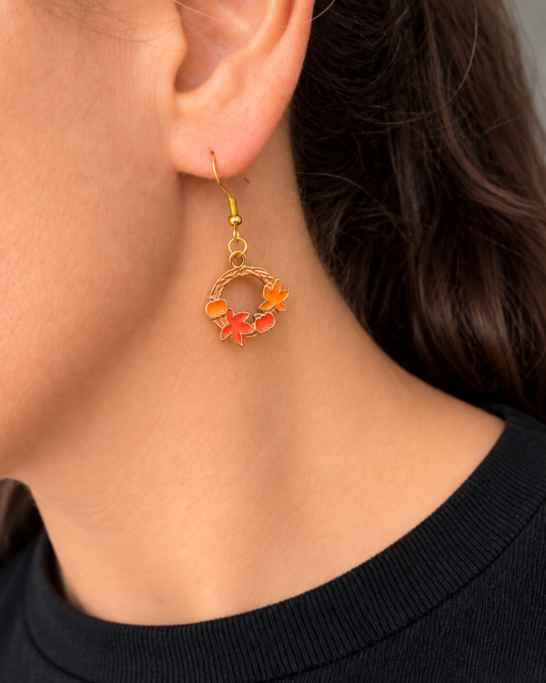 Autumn Wreath Earrings lifestyle