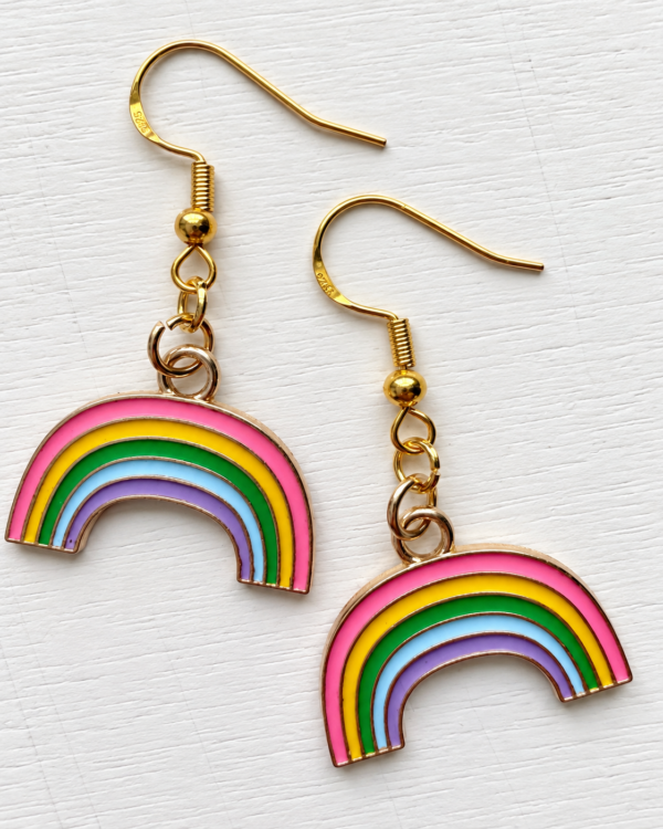 little rainbow earrings both afar xoomed