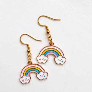 both rainbow earrings