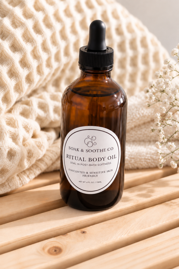 soak and soothe body oil 4oz lifestyle