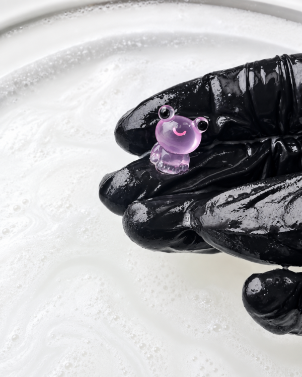 up close of a bath bomb toy
